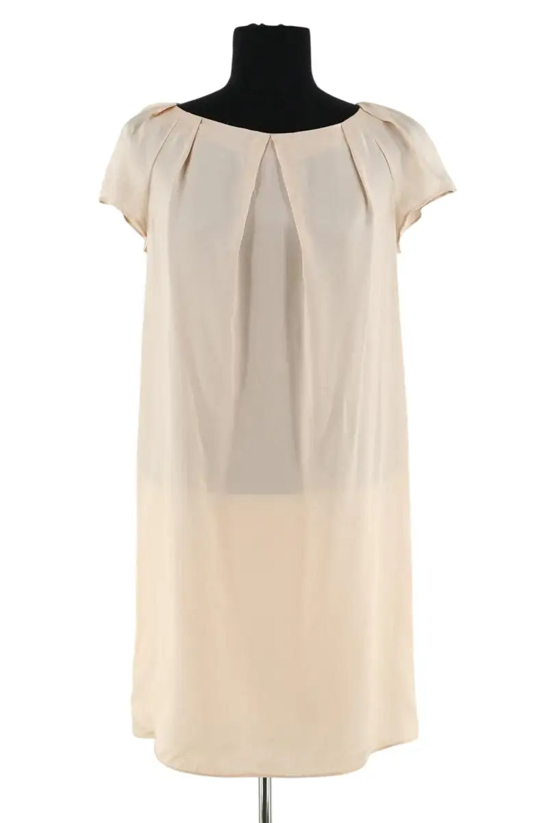 Robe Tara Jarmon Ecru en Soie, taille M - Seconde Main