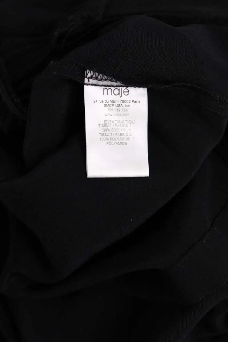 Combishort Maje Noir en Synthétique