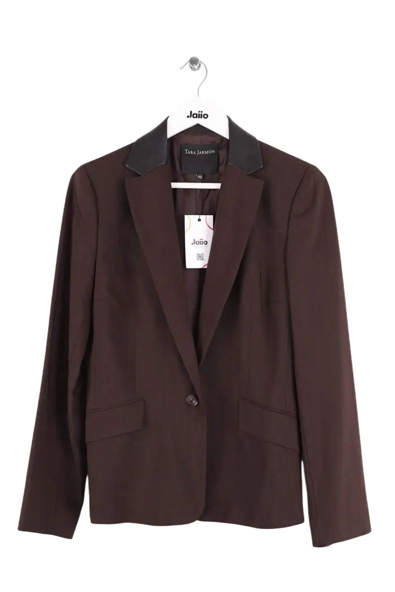 Blazer Tara Jarmon Marron en Laine, taille L - Seconde Main