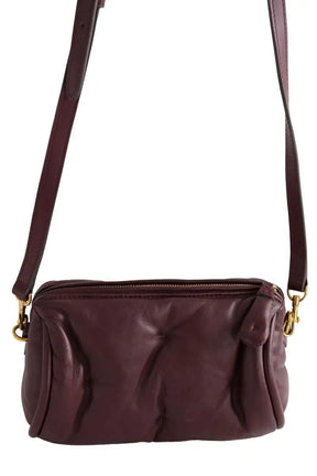 Sac à bandoulière Anya Hindmarch Chubby Barrel Bordeaux en Cuir