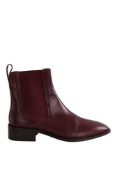 Boots LK Bennett Hattie Bordeaux en Cuir, taille 39 - Seconde Main