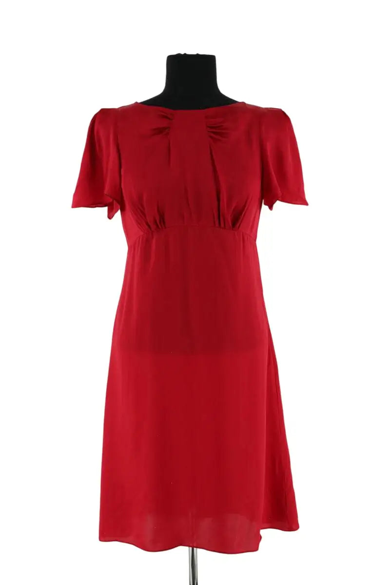 Robe Tara Jarmon Rouge en Soie, taille L - Seconde Main