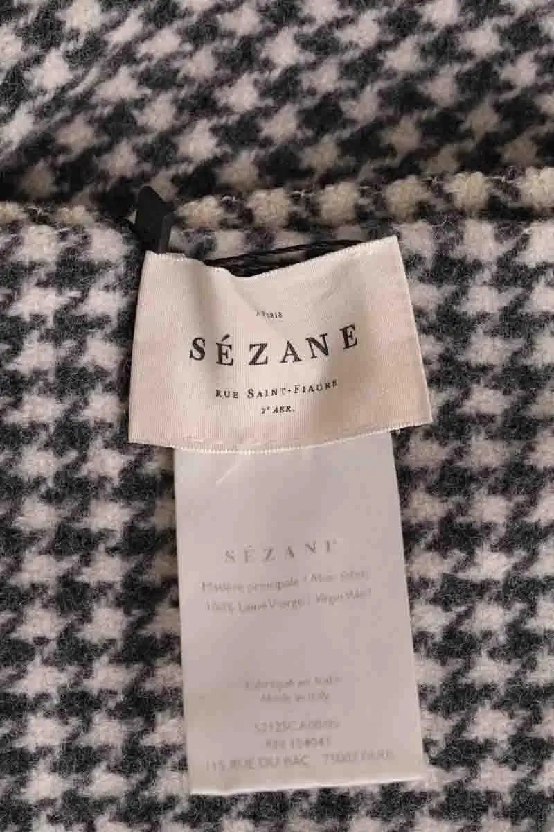 Foulard Sézane Noir en Laine