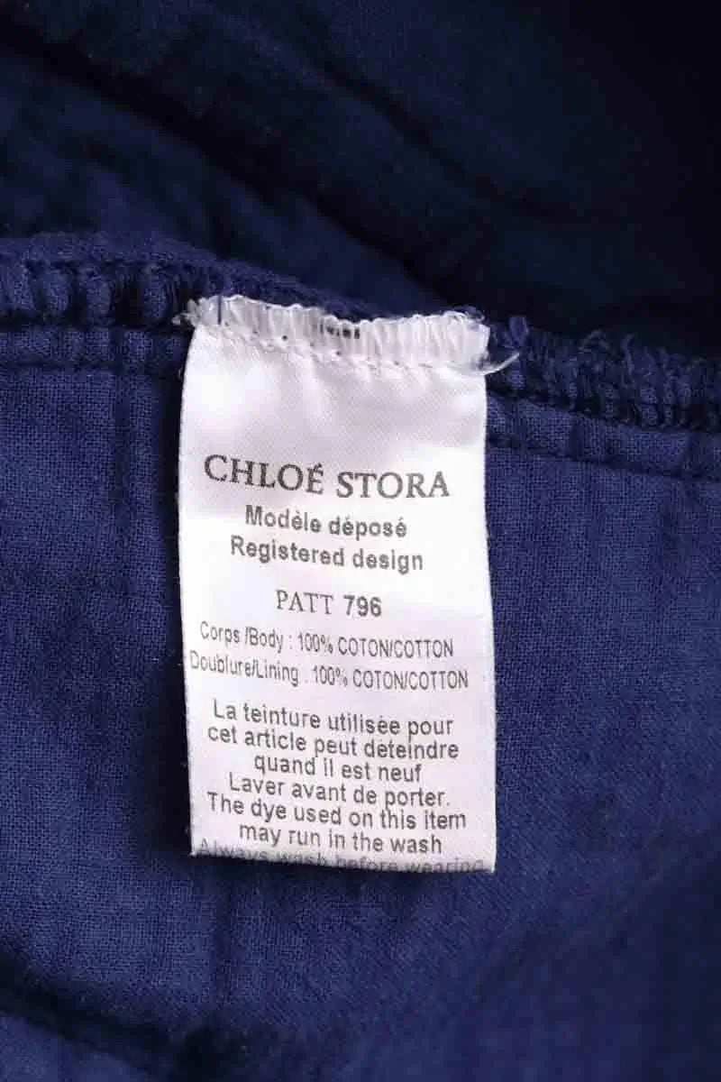 Pantalon droit Chloé Stora Bleu en Coton