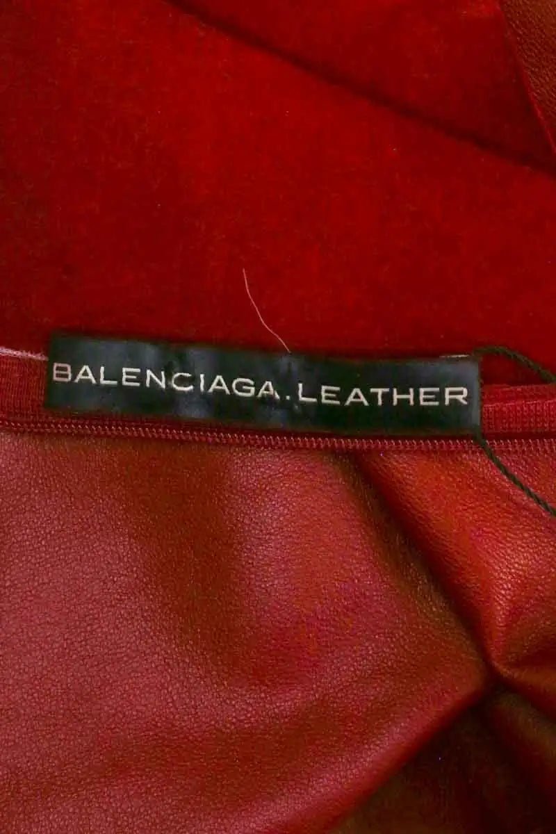 Robe Balenciaga Rouge en Cuir