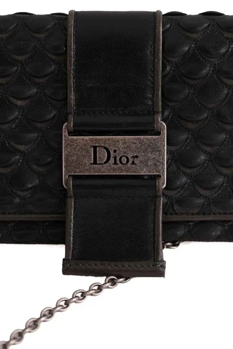 Pochette Dior Noir en Cuir