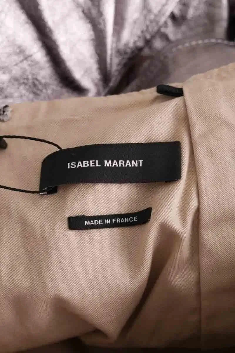 Jupe Isabel Marant Argent en Cuir