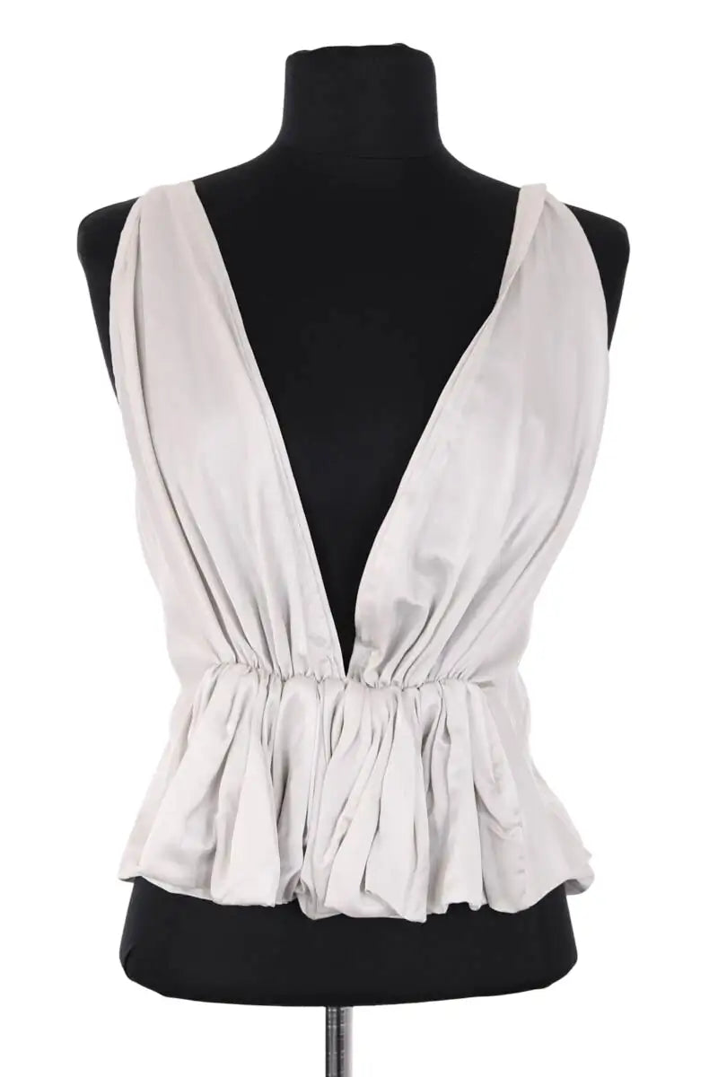 Blouse kalita Gris en Soie, taille S - Seconde Main