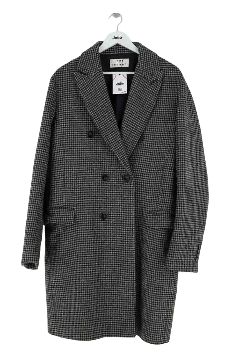 Manteau Fursac Gris en Laine, taille XL - Seconde Main