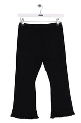 Pantalon court Sandro Noir en Synthétique, taille S - Seconde Main