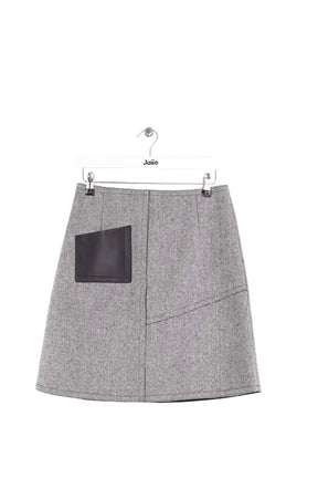 Jupe Sandro Gris en Laine, taille XS - Seconde Main