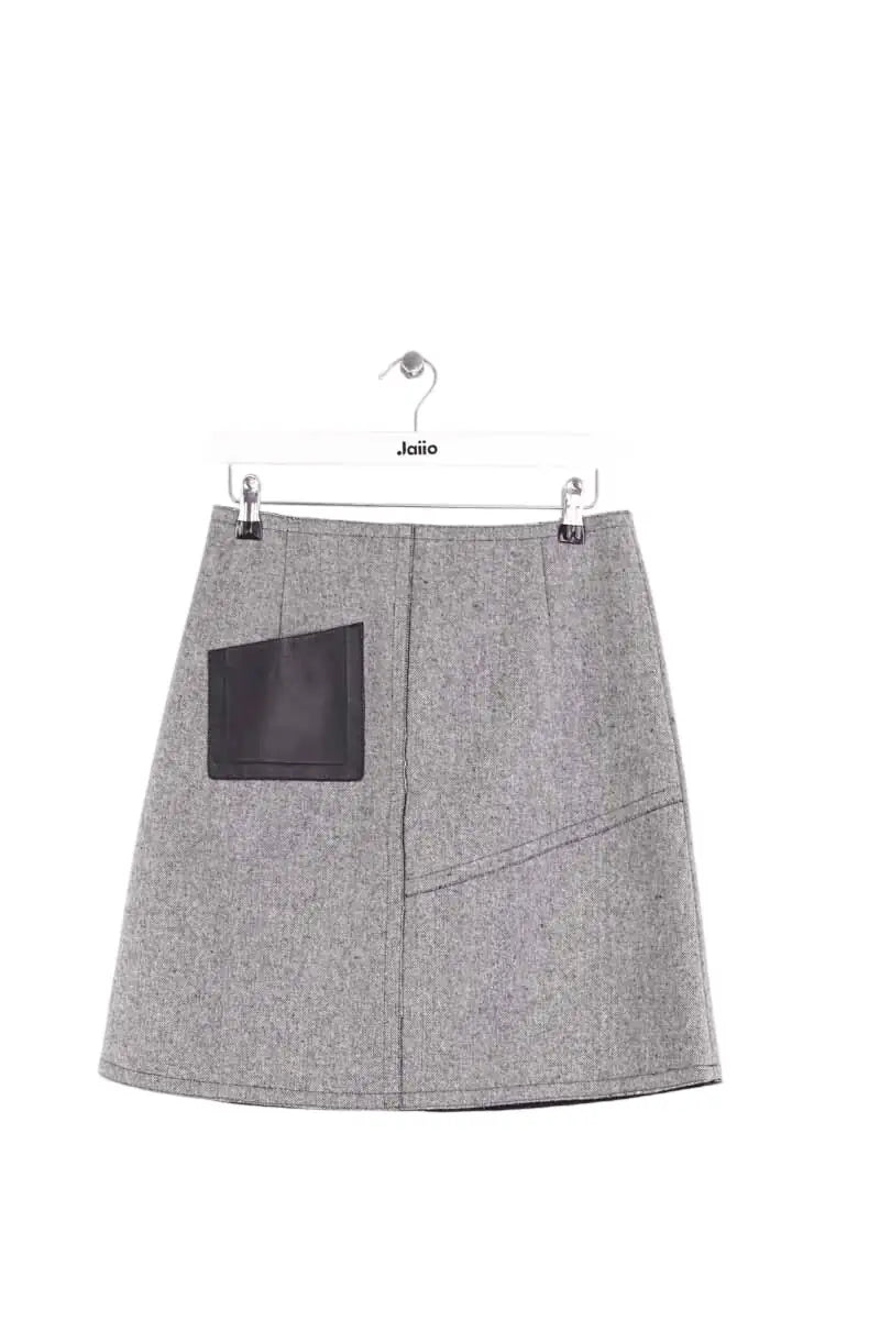Jupe Sandro Gris en Laine, taille XS - Seconde Main