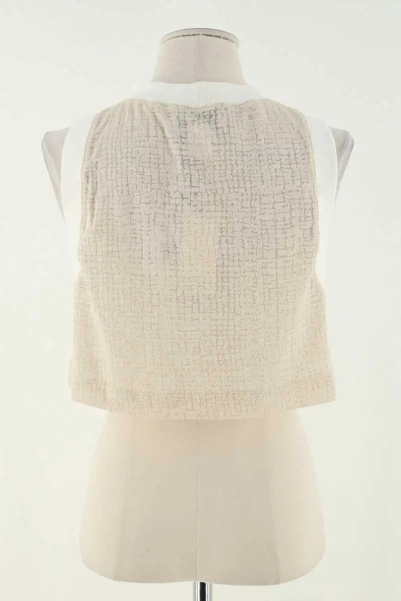 Top sans manche Albertine Beige en Viscose