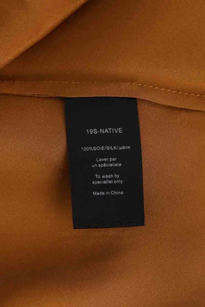 Top sans manche Mes Demoiselles Native Camel en Soie