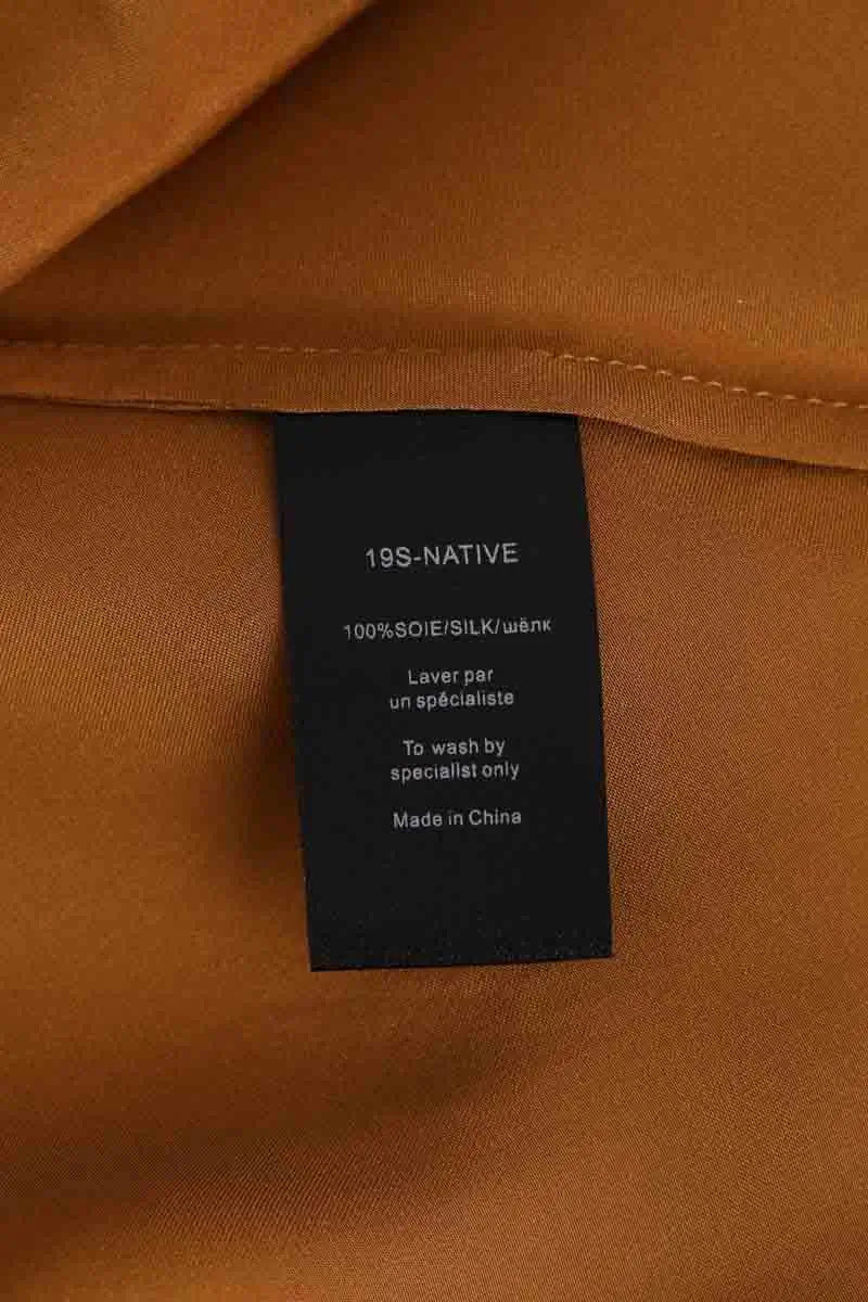 Top sans manche Mes Demoiselles Native Camel en Soie