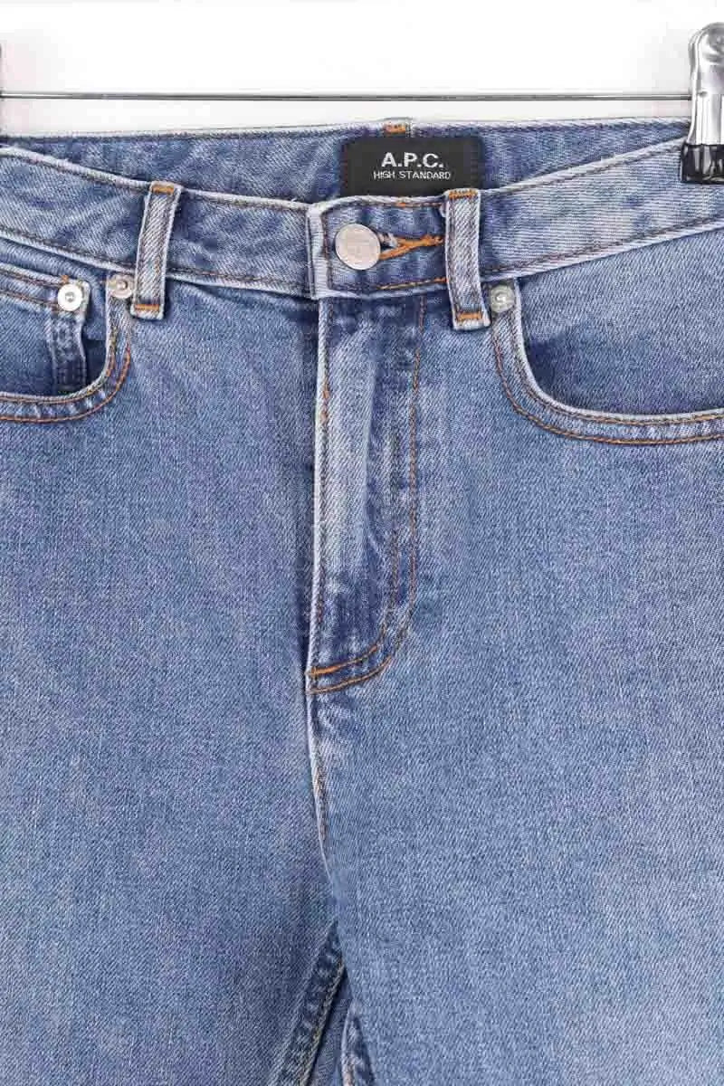 Jean slim APC High Bleu en Coton