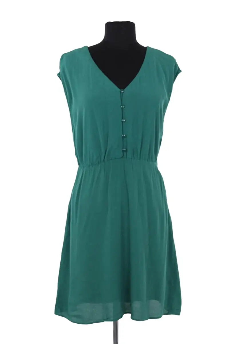 Robe Des Petits Hauts Vert en Synthétique, taille S - Seconde Main