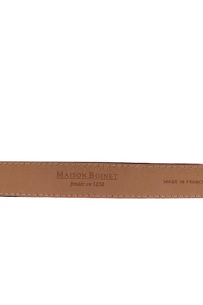 Ceinture Maison Boinet Bordeaux en Cuir