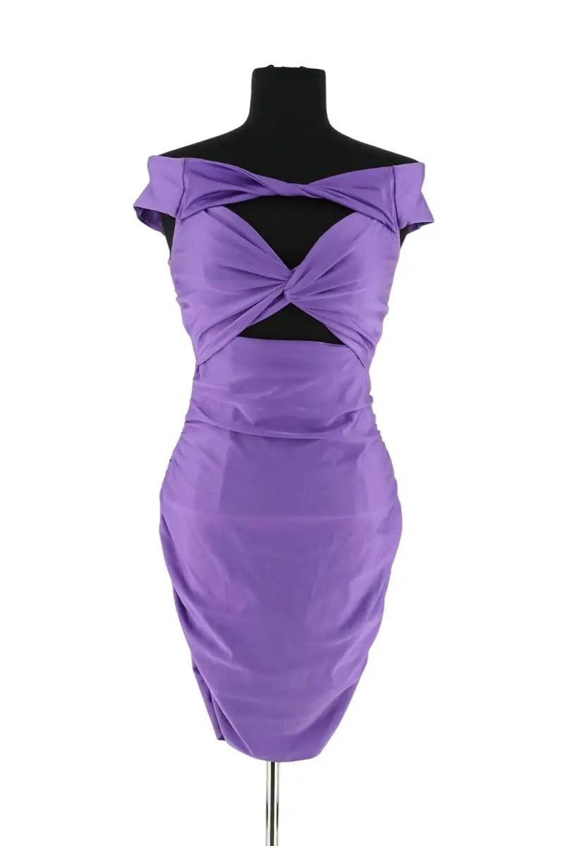 Robe Maje Violet en Synthétique, taille M - Seconde Main