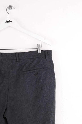 Pantalon droit Ami Anthracite en Laine