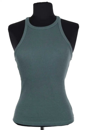 Top sans manche Sézane Vert en Coton, taille S - Seconde Main