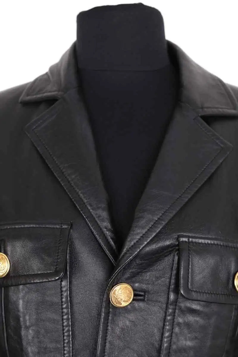 Manteau Chloé Noir en Cuir