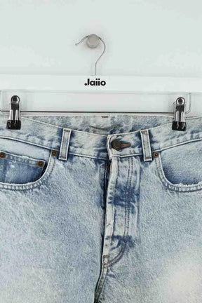 Jean droit Saint Laurent Bleu en Coton