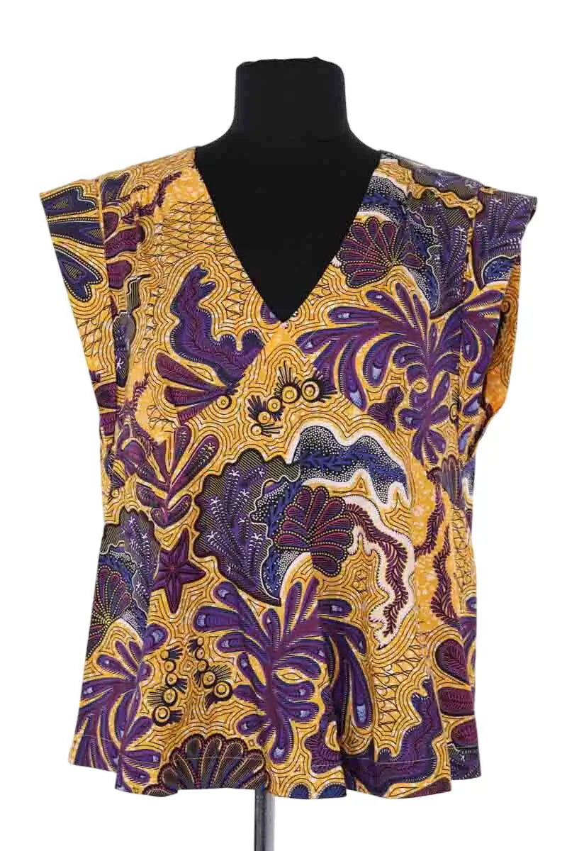 Blouse Tara Jarmon Jaune en Coton, taille S - Seconde Main