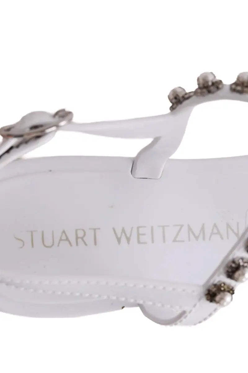 Sandales Stuart Weitzman Blanc en Caoutchouc