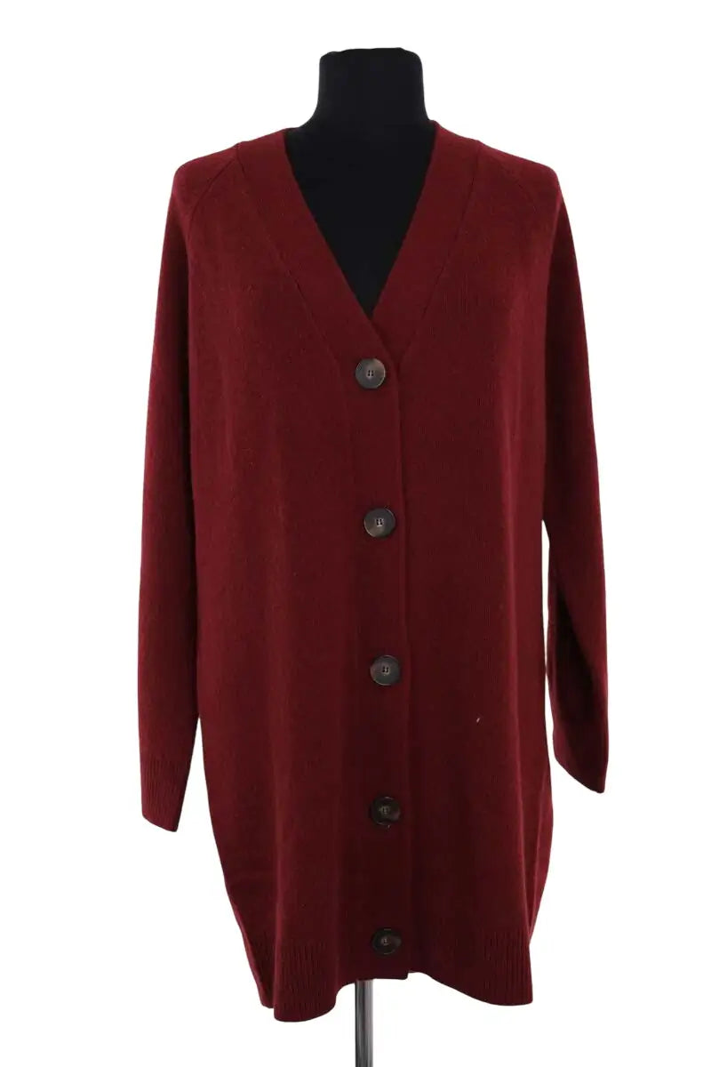 Cardigan Sézane Bordeaux en Laine, taille S - Seconde Main