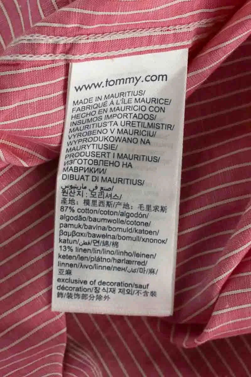 Chemise Tommy Hilfiger Rose en Coton