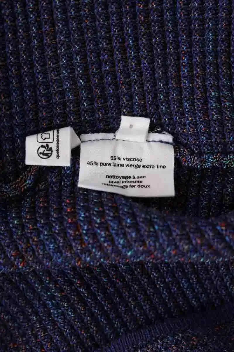 Pull sans manches Molli Marine en Viscose