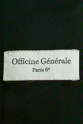 Manteau Officine Générale Noir en Laine