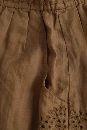 Jupe Sandro Camel en Lin