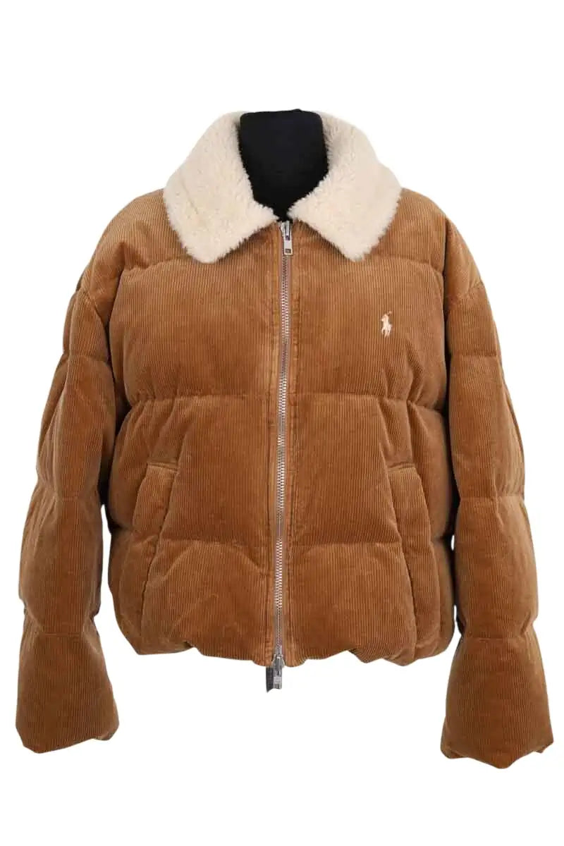 Doudoune Ralph Lauren Camel en Synthétique, taille L - Seconde Main
