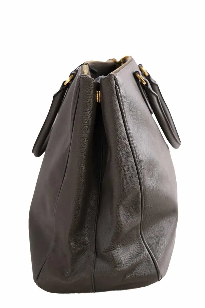 Cabas Prada Galleria Kaki en Cuir