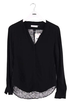 Blouse Sandro Noir en Viscose, taille S - Seconde Main
