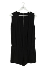 Combishort Maje Noir en Soie, taille S - Seconde Main