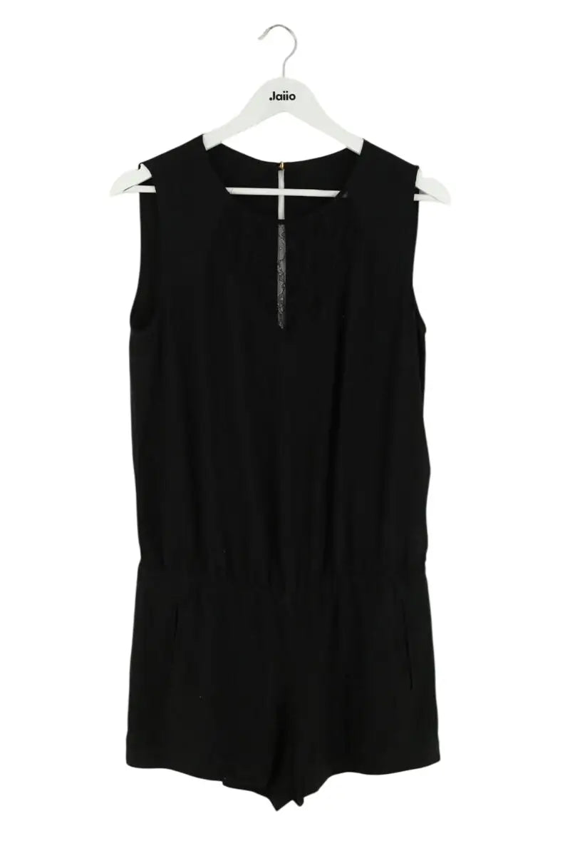 Combishort Maje Noir en Soie, taille S - Seconde Main