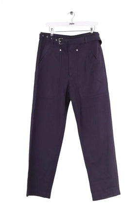 Pantalon droit Isabel Marant Violet en Coton, taille M - Seconde Main