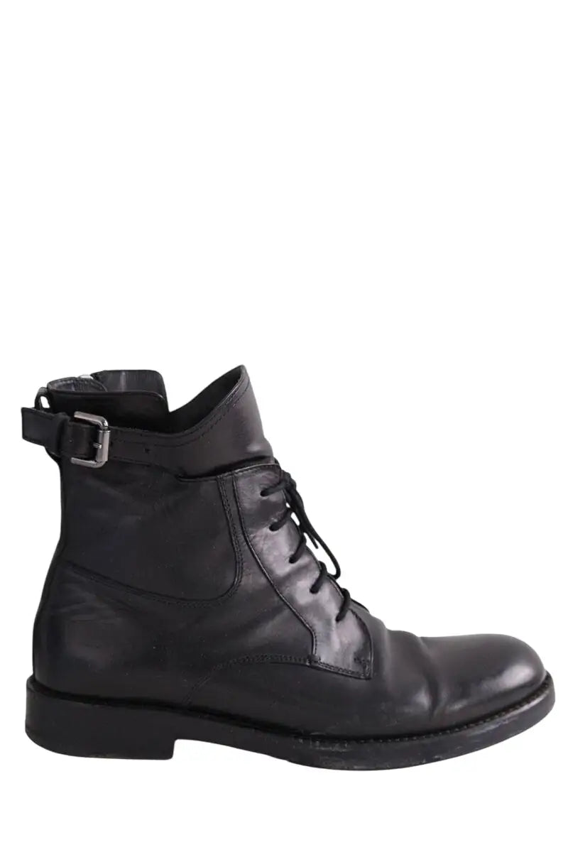 Boots à lacets Lanvin Noir en Cuir, taille 38 - Seconde Main