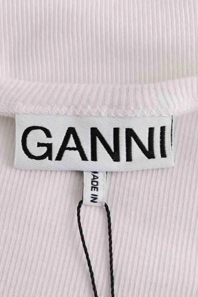 T-shirt Ganni Blanc en Coton