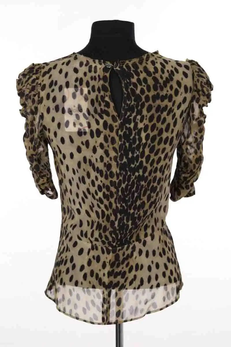 Blouse Isabel Marant Kaki en Soie