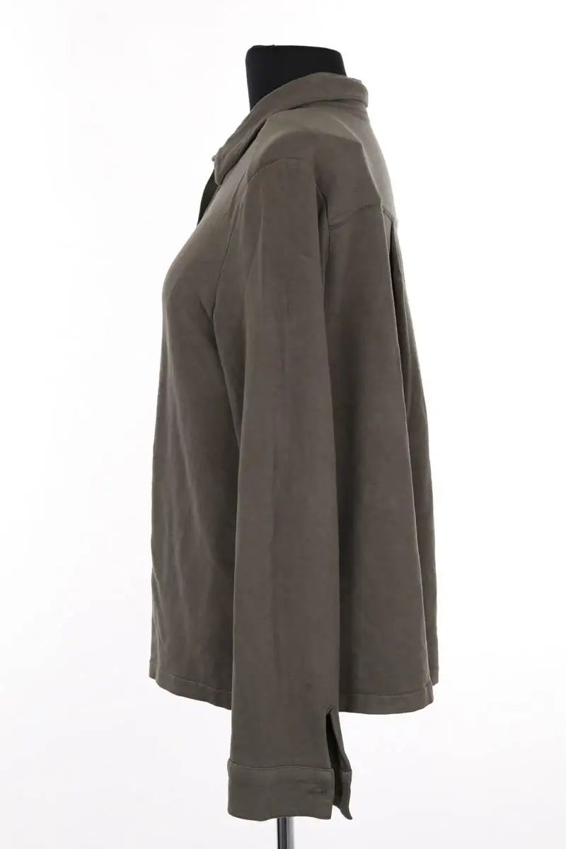 Chemise Majestic Filatures Kaki en Viscose