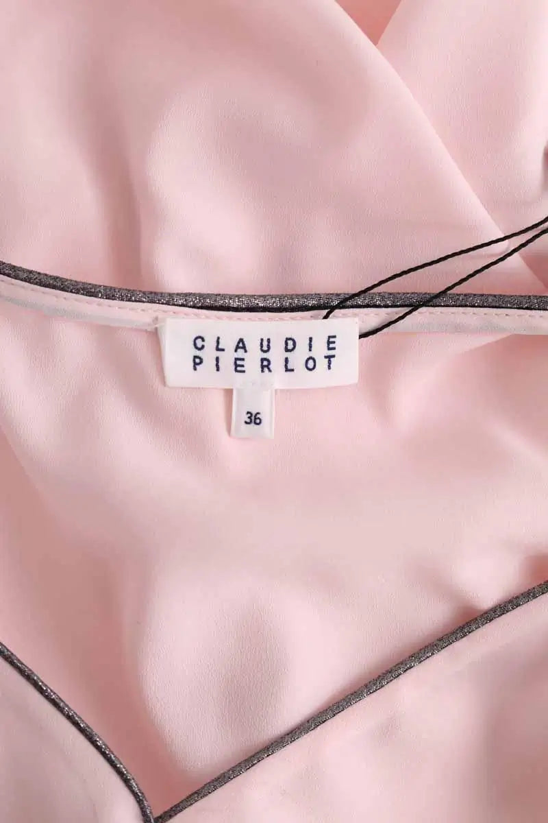 Blouse Claudie Pierlot Rose en Synthétique