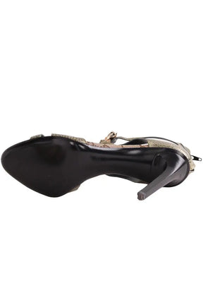 Talons Gucci Doré en Cuir