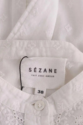 Blouse Sézane Blanc en Coton