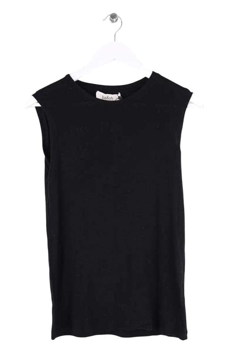 Top sans manche Ba&Sh Noir en Synthétique, taille M - Seconde Main