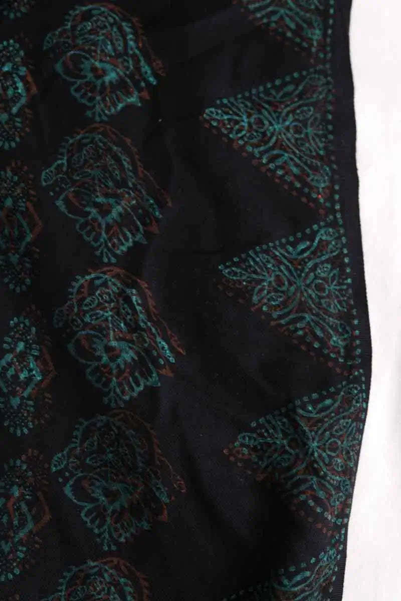 Étole Antik Batik Noir en Coton
