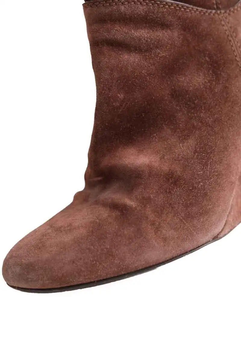 Boots Louis Vuitton Marron en Daim